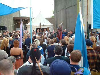 David Ross speaks to the masses in Lanark
