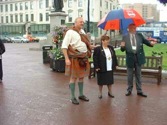 David with the deputy Lord Provost in George Square